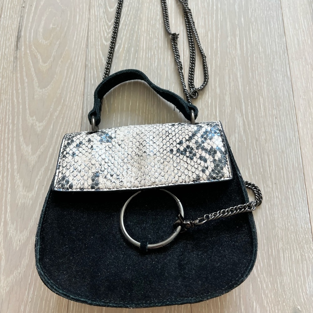 Top Handle Crossbody Saddle Bag